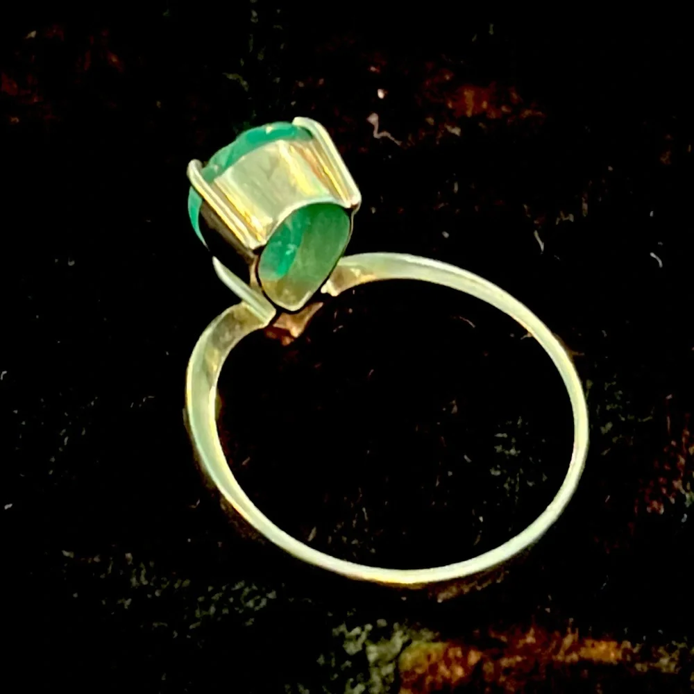 Vintage 18KG 3ct Columbian Emerald Ring